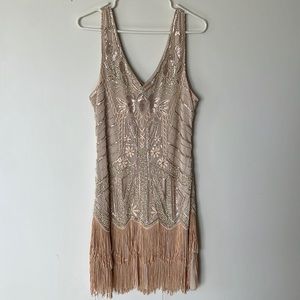 Beige Flapper Dress